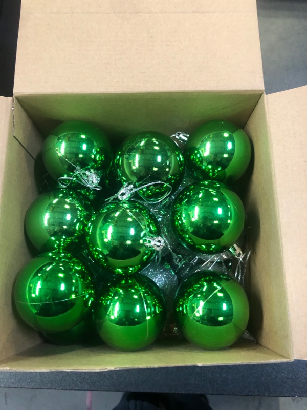 Photo 2 of 36 Pcs St. Patrick's Day Ball Ornaments 2.4 Inch Shiny Balls Glitter Christmas Tree Pendants Baubles Balls St. Patrick's Decorations for Tree Wreath