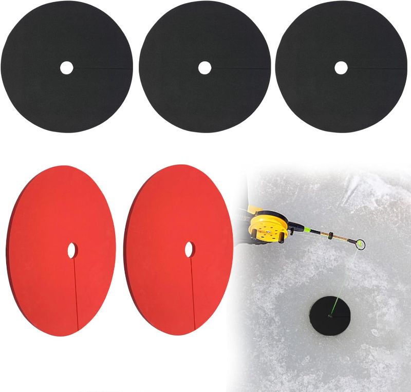 Photo 1 of 2/5 Pack 12 Inch Ice Fishing Hole Covers, Cuttable EVA Ice Hole Covers for Fish House, Ice Fishing Hole Insulator Winter Fishing Accessories, Helps Prevent Holes from Freezing (5)
