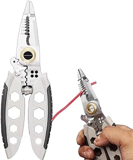 Photo 1 of 7-Inch Multipurpose Wire Stripper - Professional Tool Gift, Heavy Duty Multi-Purpose Electrical Wire Stripping Tool, Wire Strippers And Crimping Tool for Stripping, Cutting and Crimping (7-Inch) https://a.co/d/0GP8aWB