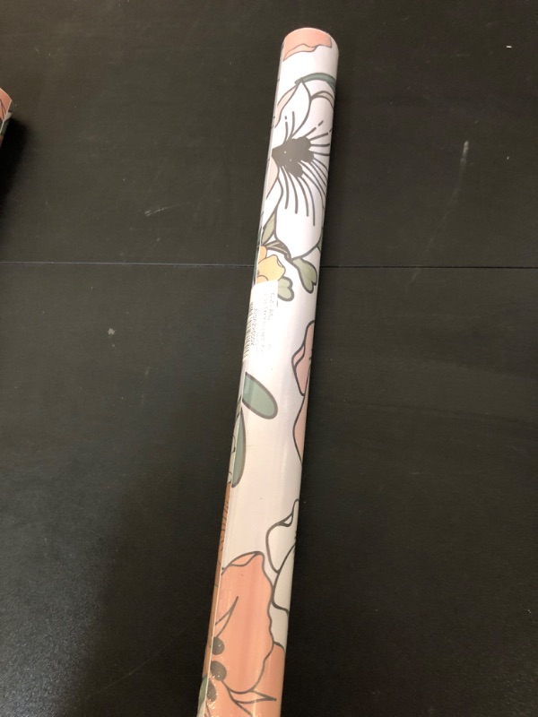 Photo 1 of Abyssaly Vintage Large Floral Peel and Stick Wallpaper Boho Removable Daisy Leaf 17.7 in x 118 in White/Sand/Oliva Self Adhesive Wallpaper Flower Wall Paper for Bathroom White/Sand/Oliva 17.7" X 118"