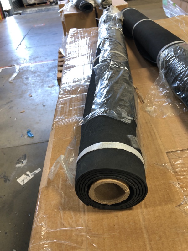 Photo 2 of **APPEARS  SOME HAS BEEN USED NOT A FULL ROLL**
Rubber-Cal Diamond Plate Rubber Flooring Roll, 3mm x 4ft Wide Roll