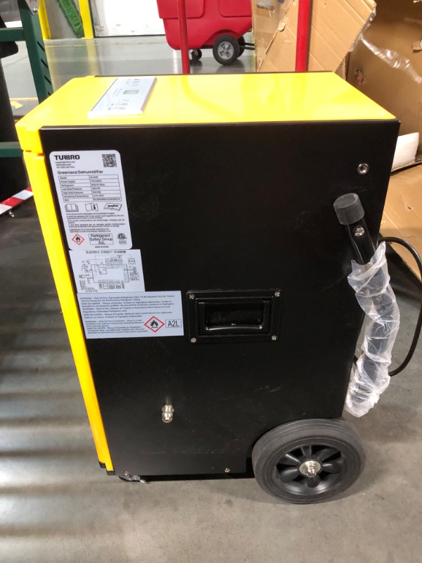 Photo 10 of ***USED - MISSING PARTS - NO PACKAGING - SEE COMMENTS***
TURBRO 165 Pint Commercial Dehumidifier with Pump and Drain Hose, for Large Spaces up to 7,500 Sq. Ft., Rolling Wheels, Faster Defrost, for Basements, Warehouses, Flood Restoration, Industrial Sites