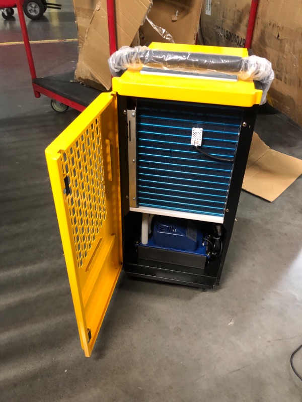 Photo 4 of ***USED - MISSING PARTS - NO PACKAGING - SEE COMMENTS***
TURBRO 165 Pint Commercial Dehumidifier with Pump and Drain Hose, for Large Spaces up to 7,500 Sq. Ft., Rolling Wheels, Faster Defrost, for Basements, Warehouses, Flood Restoration, Industrial Sites