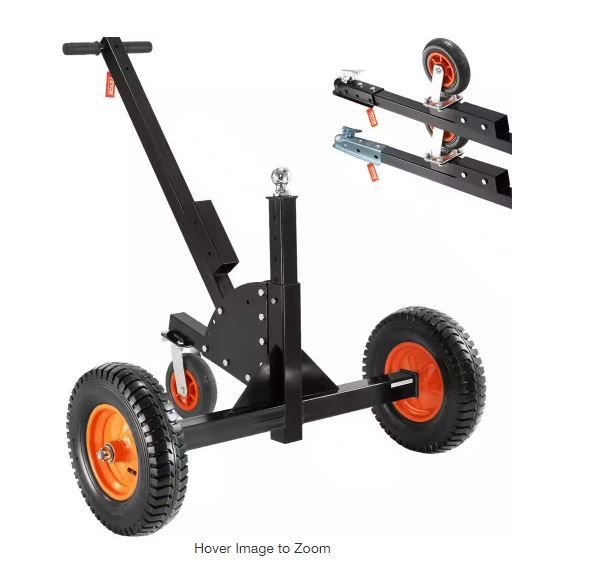 Photo 1 of Adjustable Trailer Dolly 1500 lbs. Trailer Mover with 23.6 - 35.4 in. Height and 2 in. Ball for Moving Car, RV, Trailer
