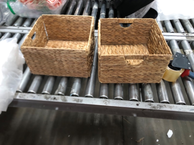 Photo 1 of 2 FOLDING WICKER BOXES 12X12