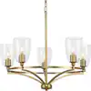 Photo 1 of 
Progress Lighting
Parkhurst 25.25 in. 5-Light Brushed Bronze New Traditional Chandelier with Clear Glass Shades for Dining Room