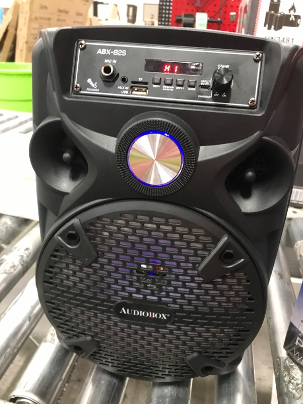 Photo 2 of AUDIOBOX ABX-82S Portable 8" PA Speaker with Stand, WaveSync™ Technology, Bluetooth, LED Lights, 1100W - includes Microphone & USB Cable