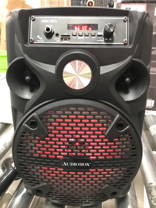 Photo 2 of AUDIOBOX ABX-82S Portable 8" PA Speaker with Stand, WaveSync™ Technology, Bluetooth, LED Lights, 1100W - includes Microphone & USB Cable