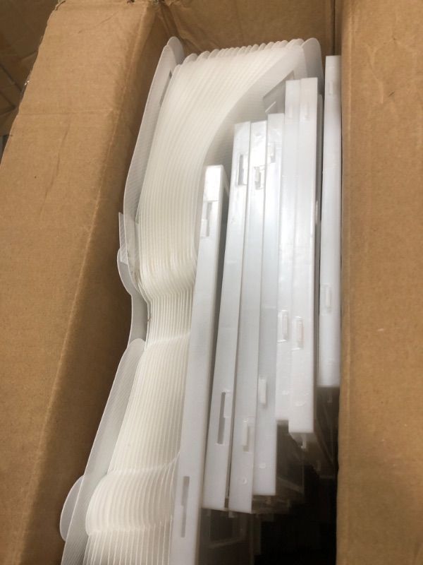 Photo 2 of **USED FOR PARTS ONLY NON-REFUNDABLE**20-Pair Stackable White Plastic Shoe Boxes
