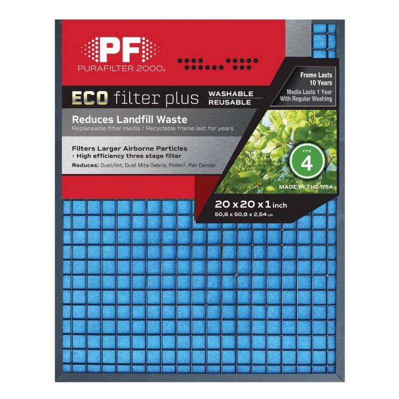 Photo 1 of 20 in. X 20 in. X 1 ECO Washable Air Filter FPR4
