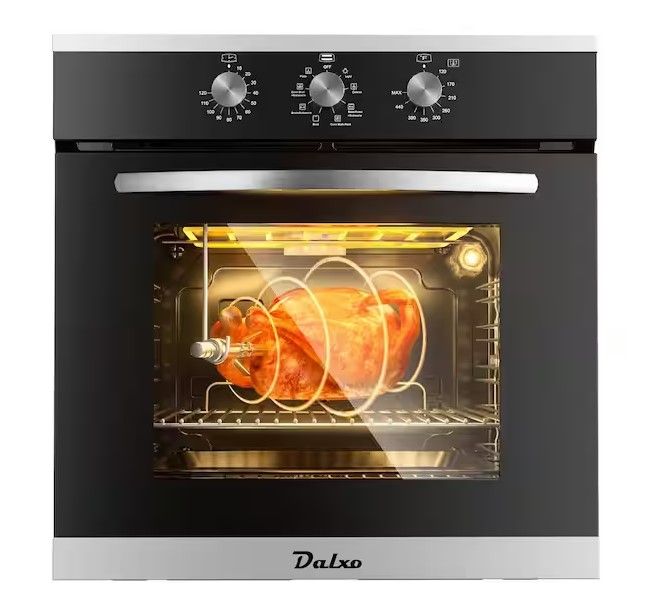 Photo 1 of * MINOR DAMAGE* DALXO 24 in. Single Electric Wall Oven With Convection Knob Control in Black