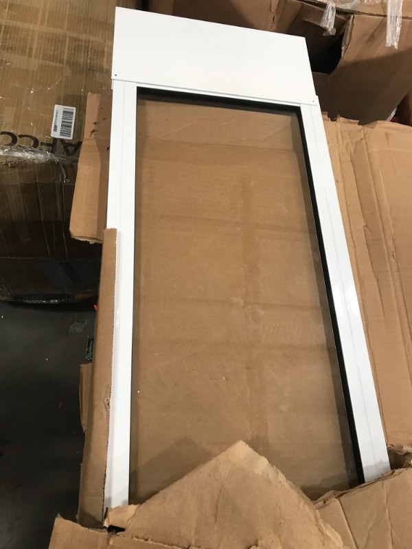 Photo 2 of * MINOR DAMAGE* PetSafe 1-Piece Sliding Glass Pet Door for Dogs & Cats - Adjustable Height 75 7/8" to 81"- Large-Tall, White, No-Cut Install, Aluminum Patio Panel Insert, Great for Renters or Seasonal Installation
