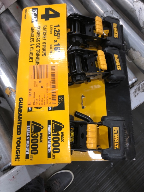 Photo 1 of * SEE NOTES* 1.25 in. x 16 ft. Ratchet Tie-Down Straps 3000 lbs. Break Strength (4-Pack)
