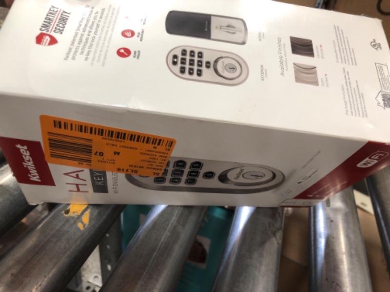 Photo 1 of **PARTS ONLY**NON REFUNDABLE**LOCK BROKEN**
Kwikset Halo Keypad Wi-Fi Smart Door Lock, Keyless Entry Electronic Touchscreen Deadbolt Door Lock, No Hub Required App Remote Control, With SmartKey Re-Key Security, Satin Nickel