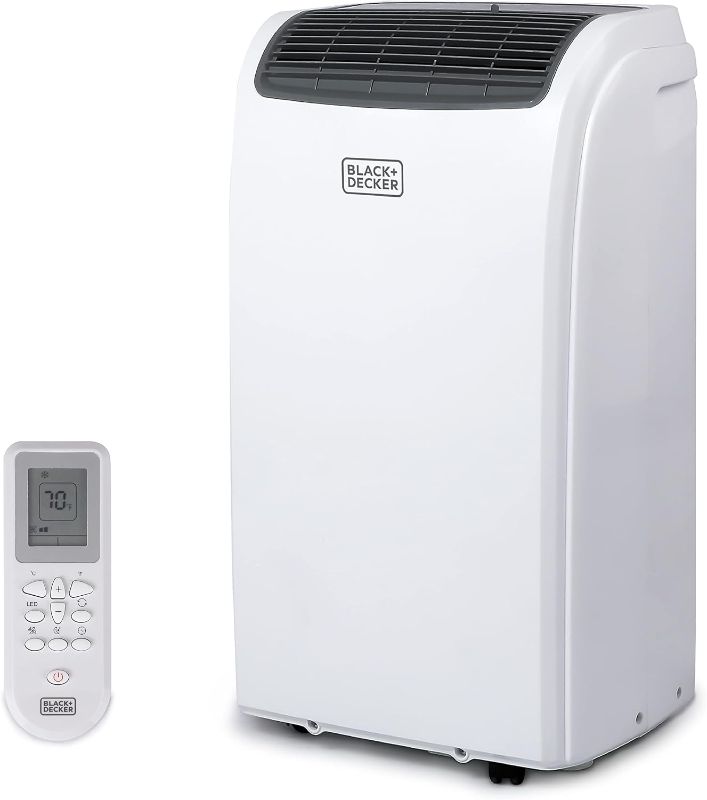 Photo 1 of *MISSING PARTS* BLACK+DECKER 7,700 BTU DOE (14,000 BTU ASHRAE) Portable Air Conditioner with Heat and Remote Control, White
