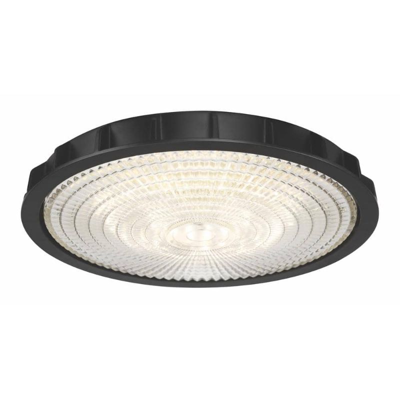 Photo 1 of * MISSING LENS* 3470 Lumen LED High Velocity Matte Black Ceiling Fan Integrated Light Kit with CCT (40-Watt)
