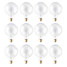 Photo 1 of * CASE OF 12* Bulbrite Incandescent G40 Medium Screw Base (E26) Light Bulb, 40 Watt, White