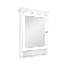 Photo 1 of * MINOR DAMAGE* Glacier Bay 23-1/2 in. W x 32-1/2 in. H Framed Surface-Mount Bathroom Medicine Cabinet with Mirror, White