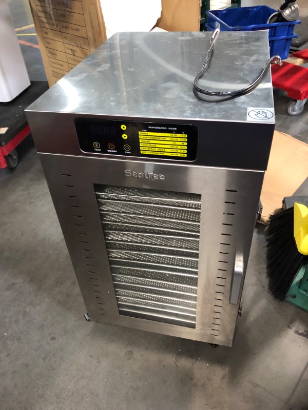 Photo 4 of ***USED - DAMAGED - DOESN'T POWER ON - SEE COMMENTS***
Commercial Food Dehydrator 18 Trays, 1500W Large Capacity 30.42ft² Food Dryer Machine for Jerky, Meat, Fruit, Herbs, Full Stainless Steel Industrial Dehydrater 24/7