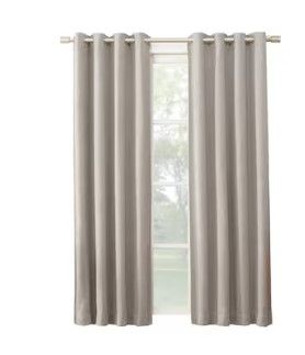 Photo 1 of allen + roth 50 in x 84in  Stone Blackout Thermal Lined Grommet Single Curtain Panel
