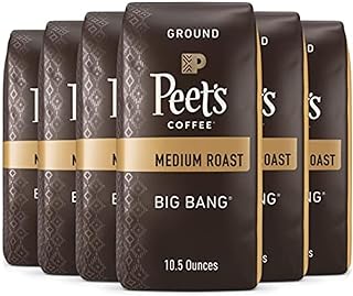 Photo 1 of ** Best By 06/15/2024 ** Peet's Coffee, Medium Roast Ground Coffee - Big Bang 10.5 Ounce Bag Big Bang 10.5 Ounce (Pack of 6)