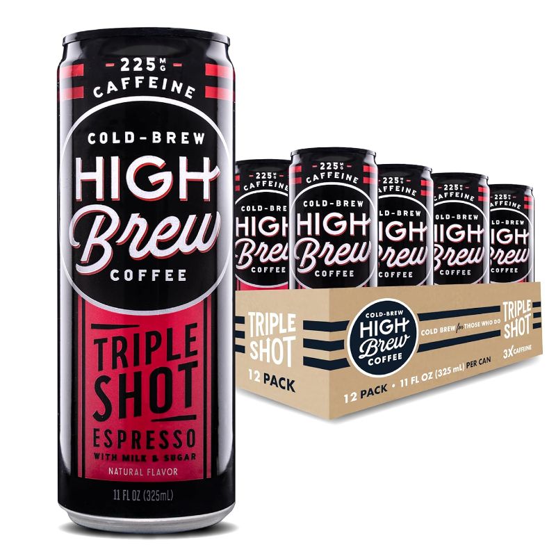 Photo 1 of ** Best By AUG 27 2024 ** High Brew Coffee, Cold Brew, Espresso Triple Shot, 11 Fl Oz Can (Pack of 12)
