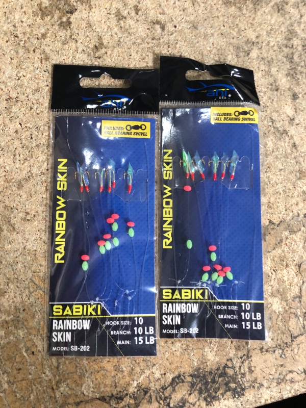 Photo 1 of Ahi USA SB-202 Sabiki - Rainbow Skin (SZ-10, ML-15, BL-10), 2 pack