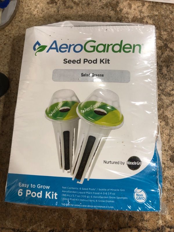 Photo 3 of Aerogarden Salad Greens Seed Pod Kit with Red and Green Leaf, Romaine and Butter Head Lettuce, Liquid Plant Food and Growing Guide (6-Pod) 6-pod Salad Greens