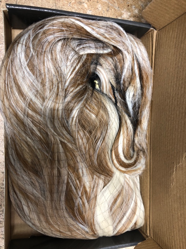 Photo 1 of 14 Inches Blonde Brown Wig for Women Girls Short Bob Curly Wavy Wig Side Part Heat Resistant Halloween Cosplay Costume Party Wig with Wig Cap (Brown Blonde)