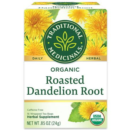 Photo 1 of (6 Pack) Traditional Medicinals Organic Roasted Dandelion Root Herbal Tea 16 Tea Bags