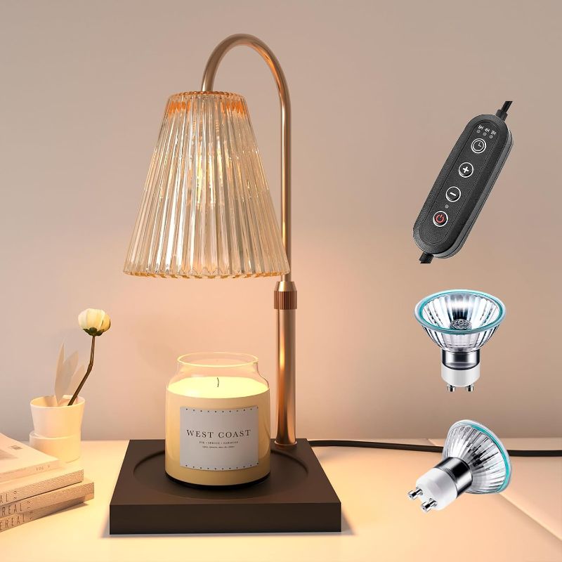 Photo 1 of 
SESIIduo Candle Warmer Lamp, Dimmable Candle Warmer Lamp with Timer, Presents for Mom, Electric Candle Lamp Warmer with 2 Bulbs, for Jar Candles