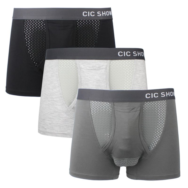 Photo 1 of 
Boxer Briefs For Long Time Sit, Pack 3, Mens Underwear With Pouch For Balls, Mens Underwear With Ball Hammock. L
