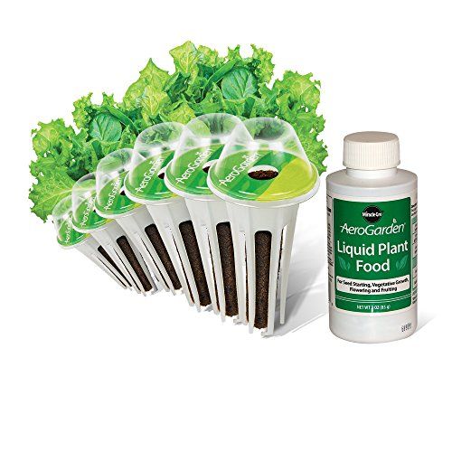 Photo 1 of Aerogarden Salad Greens Seed Pod Kit with Red and Green Leaf, Romaine and Butter Head Lettuce, Liquid Plant Food and Growing Guide (6-Pod)
