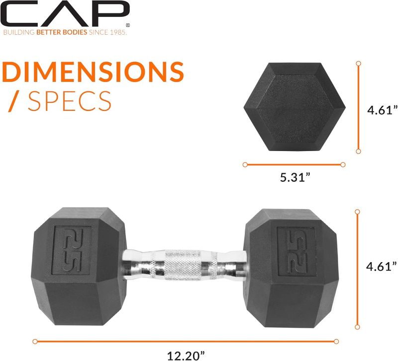 Photo 1 of 
CAP Barbell Coated Dumbbell Weight | Multiple Options
Style: Chrome Handle
Size: 25 lb
