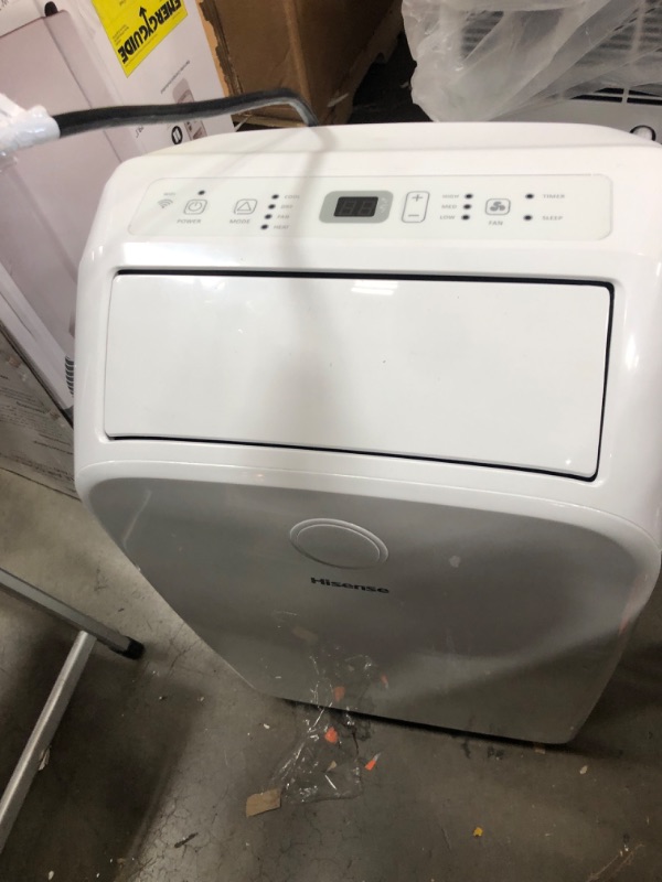 Photo 1 of ***MISSING PARTS***Hisense Smart SACC 8,000 BTU Dual Hose Portable Air Conditioner with Heat Pump, 4-modes (Cool, Heat, Fan, Dehumidifier) WiFi, Remote, Up to 550 sq. ft., AP55023HR1GD White - (Renewed)