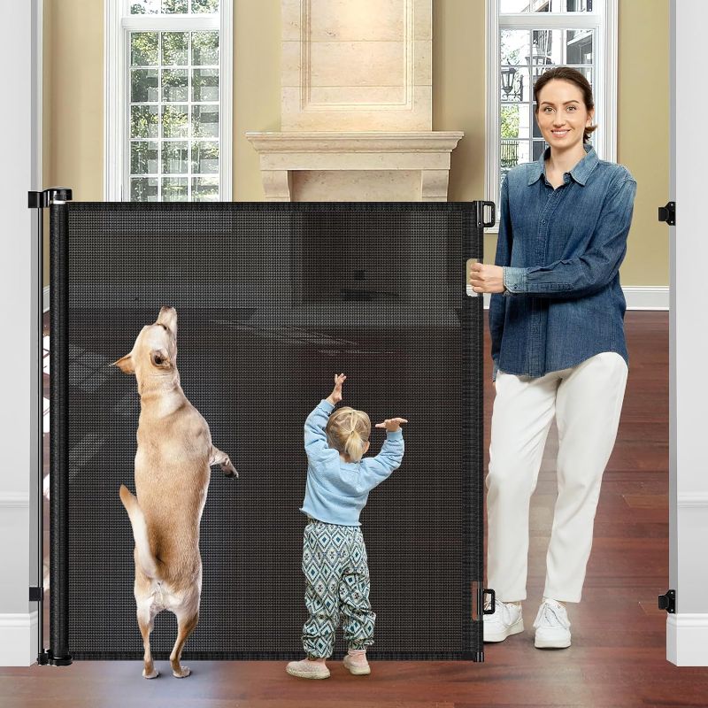 Photo 1 of 
48" Extra Tall Retractable Baby Gates 55" Wide Retractable Dog Gate Tall Retractable Gate Extra Tall Baby Gate for Doorway Extra Tall Dog Gate for...
Color:Black
Size:48" Tall x 55" Wide