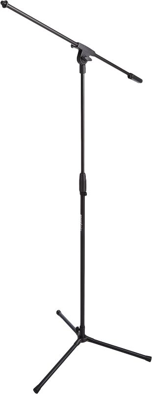 Photo 1 of 
Amazon Basics Adjustable Boom Height Microphone Stand with Tripod Base, Up to 85.75 Inches - Black