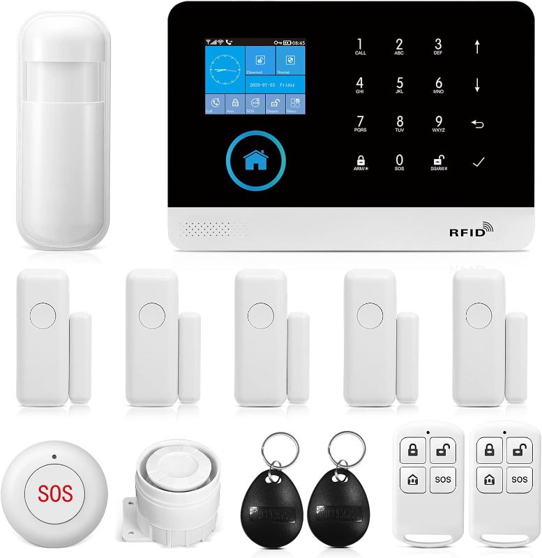 Photo 1 of 
Wireless WiFi Smart Home Security DIY Alarm System with Motion Detector,Notifications with app,Door/Window Sensor, Siren,Compatible with Alexa,NO Monthly Fees
Model:PG103-4G-US