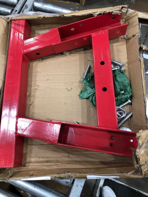 Photo 2 of * MISSING PARTS* PARTIAL SET* Folding Engine Stand,Auto Repair Rebuild Steel Engine Stand with 360 Degree Rotating Head and 6 Universal Wheels,Heavy-Duty Square Steel Frame,2000 LB Capacity (Red)
