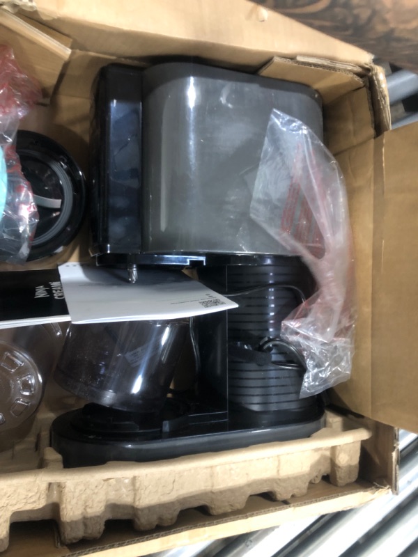 Photo 2 of **PARTS ONLY NON REFUNDABLE** READ NOTES**
Ninja NC299AMZ CREAMi Ice Cream Maker, for Gelato, 7 One-Touch Programs, with (1) Pint Container & Lid, Compact Size, Perfect for Kids, Matte Black (1) 16 oz. Pint