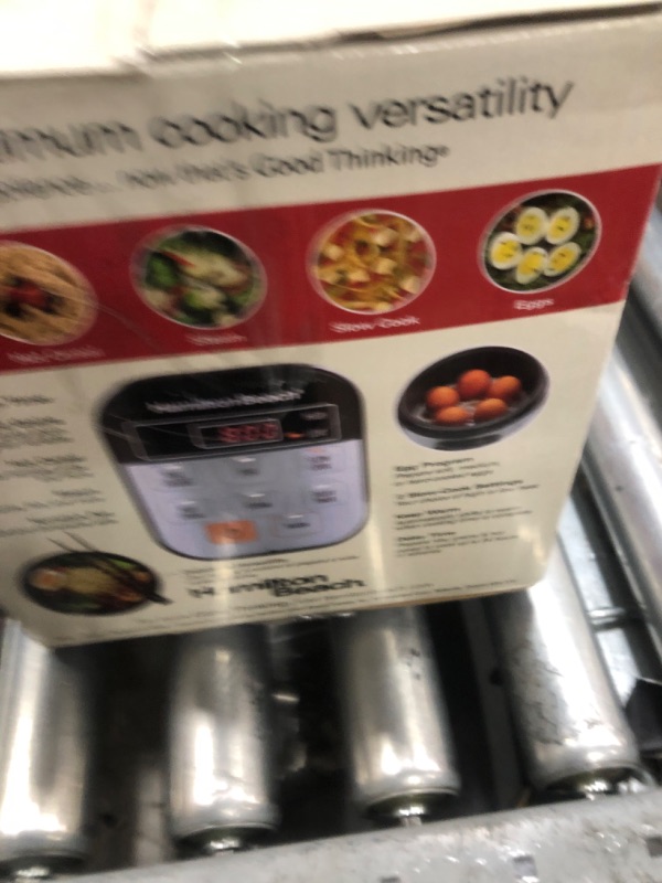 Photo 1 of Hamilton Beach Digital Programmable Rice Cooker & Food Steamer, with Slow Hard-Boiled Egg Functions & Power Elite Wave Action Blender For Shakes and Smoothies, Puree, Crush Ice, 40 Oz