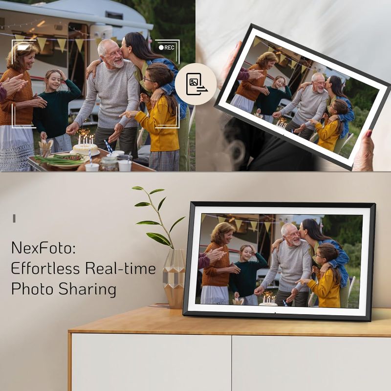 Photo 3 of (READ FULL POST) Nexfoto 15.6 Inch FHD 64GB Extra Large Digital Picture Frame with Remote Control, WiFi Electronic Digital Photo Frame 1920x1080 IPS Touch Screen Easy to Share Photo Video via App, Gifts for Mom Men