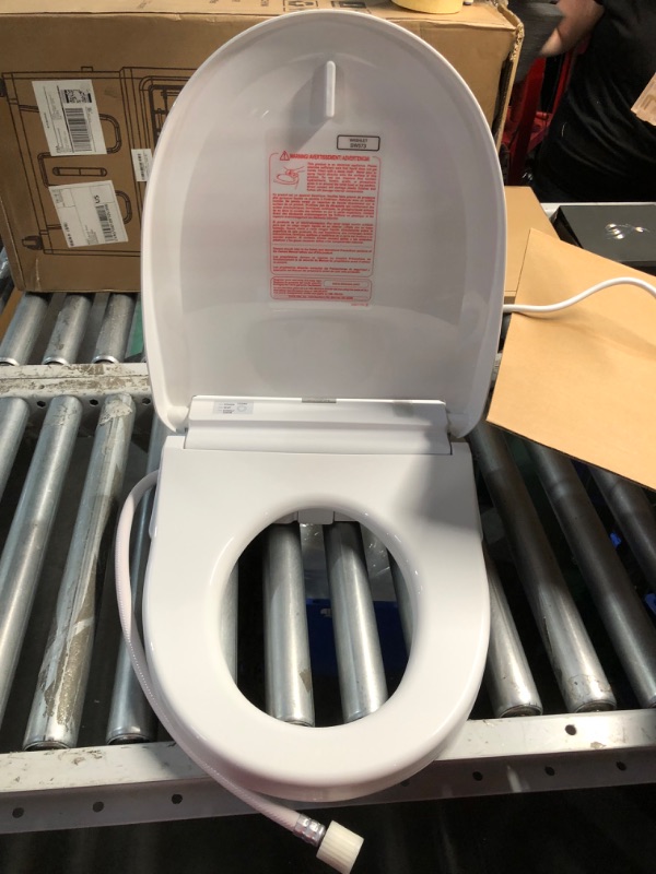 Photo 5 of ***USED - POWERS ON - UNABLE TO TEST FURTHER - LIKELY MISSING PARTS***
TOTO SW573#01 S300E Electronic Bidet Toilet Cleansing, Instantaneous Water, EWATER Deodorizer, Warm Air Dryer, and Heated Seat, Round, Cotton White