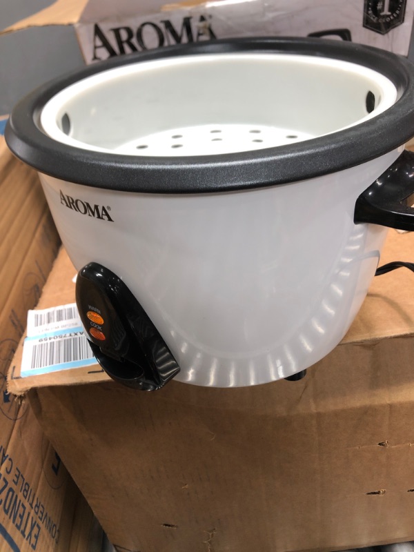 Photo 1 of Aroma 20-Cup Pot-Style Rice Cooker & Food Steamer, White
