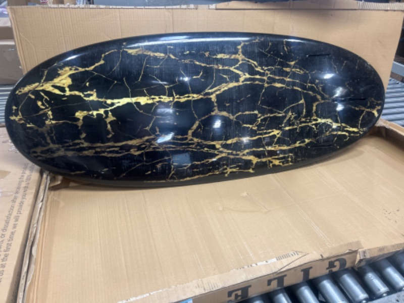 Photo 3 of **MISSING THREE FINS***
South Bay Board Co. - 63” / 54" / 52" Wakesurf Board - Best Performance Wake Surfboards for Kids & Adults - Durable Compressed Fiberglassed Wake Surf Board - Pre-Installed Wax-Free Foam Traction 63" UFO - Faux Black/Gold