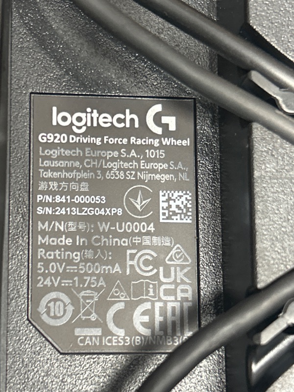 Photo 3 of **UNABLE TO TEST**
Logitech G920 Driving Force Racing Wheel and Floor Pedals, Real Force Feedback, Stainless Steel Paddle Shifters, Leather Steering Wheel Cover for Xbox Series X|S, Xbox One, PC, Mac - Black