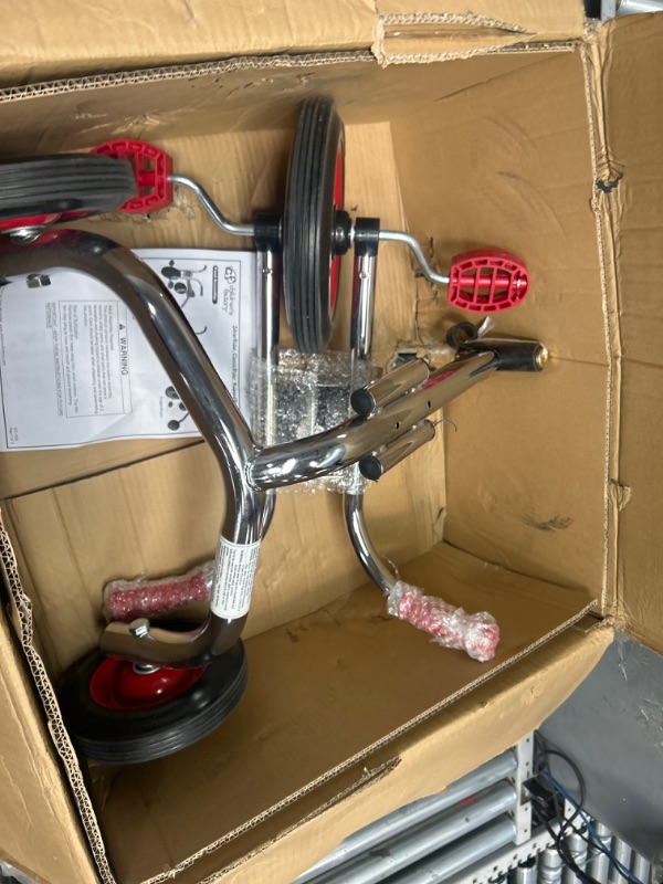 Photo 2 of **seat and hardware missing **
Angeles SilverRider 10” Pedal Pusher Tricycle for Kids Ages 3+, Toddler Trike for Beginner Riders, Red/ Black 13"H Seat