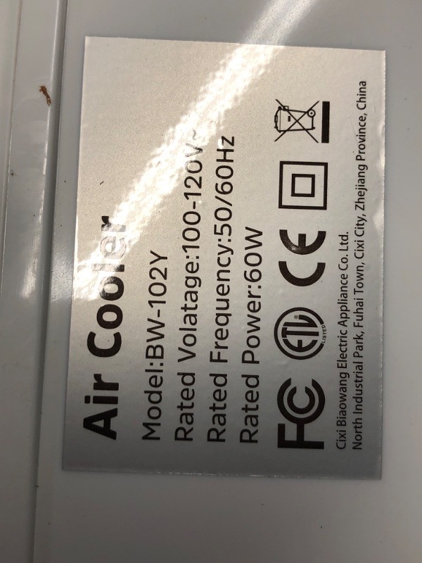 Photo 4 of ***USED - POWERS ON - UNABLE TO TEST FURTHER - MISSING ICE PACKS - SEE PICTURES***
Portable Air Conditioners, Windowless Air Conditioner Portable [1.45 Gal Tank], Portable AC for Room w/ 3 Spds & Cooling Mode, Swing, Timer, Fast Cooling Evaporative Air Co