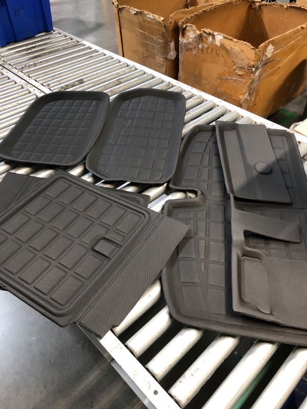 Photo 3 of (READ FULL POST) TAPTES 9PCS for Model Y 7 Seater Floor Mats 2024 2023 2022 2021 2020,for Model Y 7 Seater All Weather Floor Mats,XPE Waterproof Cargo Frunk Trunk Mats Cargo Liner Interior Accessories