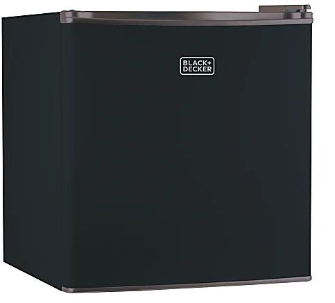 Photo 1 of ***DAMAGED - DOESN'T POWER ON - SEE COMMENTS***
Black+Decker BCRK17B 1.7 Cubic-ft Refrigerator/Freezer (Black) - 1.70 ft³ - Reversible - Black